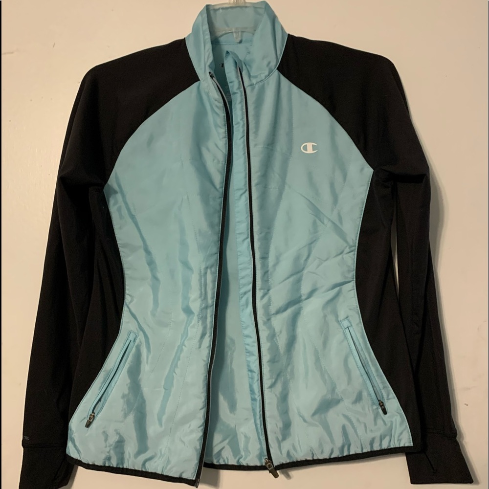 Teal zip up jacket